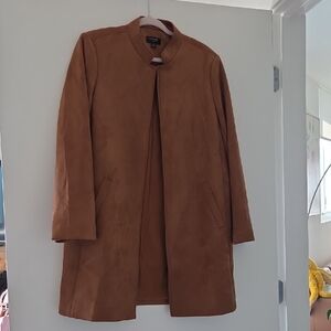 Tahari AsL Tan Suede Women's Coat